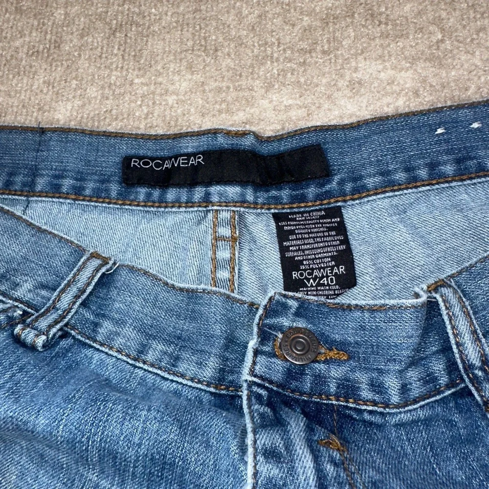 Rocawear Mens Denim‎ Shorts Light Wash Baggy Y2K Hip Hop Streetwear Size 40
